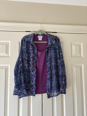 Paisley Print Blouse & Tank size L